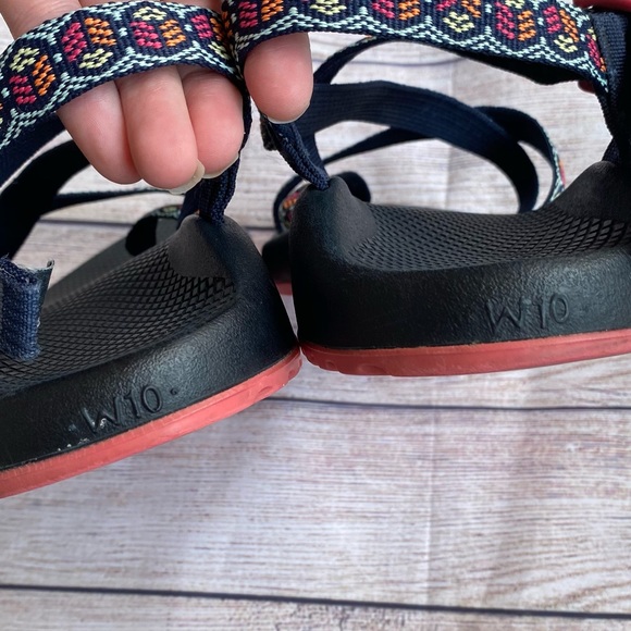 ⭐️ SOLD ⭐️ CHACOS Blue Peace Sign Sandals 10 - Picture 6 of 6